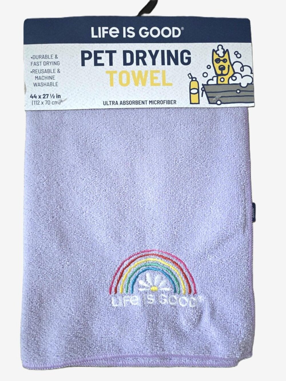 LIFE IS GOOD Pet Drying Microfiber Purple Towel NWT